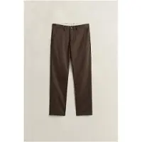 Gant para homem. 1501001 Calça chino Regular Fit clássica marrom (40/34), Casual, Algodão orgânico