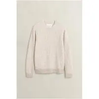 Gant para homem. 8080007 Camisola de gola redonda em mistura de lã de alpaca bege (S), Casual