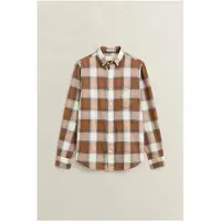 Gant para homem. 3263035 Camisa Windblown marrom (S), Casual, Algodão, Manga comprida