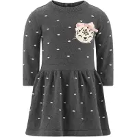 Happy girls Vestido creme / antracite / cor-de-rosa