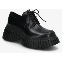 Camper para mulher. K201949-001 Mocassins de Pele Pix BCN preto (37), Couro, 5 a 8cm, Cordão, Casual