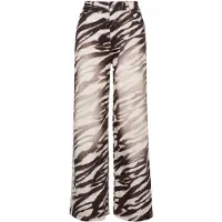 Adidas Originals Jeans Adilenium Season 6 Zebra Print Wide Leg Denim