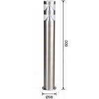 LINDBY Candeeiro de caminho LED Lanea, 60 cm, cinzento, aço inoxidável, IP44
