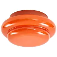 LUCANDE Candeeiro de teto Leilani, Ø 35 cm, laranja, E27, vidro