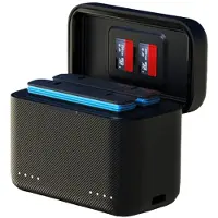 Telesin Carregador De 2 Slots + Armazenamento De Cartões Para Insta360 X4