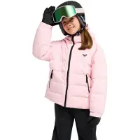 Roxy - Casacos ski criança - Snowyhill Puffy Girl Jacket Rose Shadow para Rapariga - Tamanho criança 12 anos - Rosa
