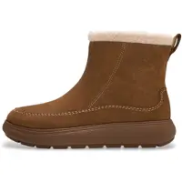 FitFlop para mulher. ABS-E48 Botins de Pele Iq-Comff castanho (40), Couro, Marrom, Plano, Zíper, Casual
