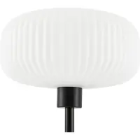 LINDBY Candeeiro de pé Ingrid, preto/branco, 175 cm, luz de leitura