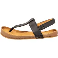 El naturalista unisex. 260041101005_001 Sandálias de couro N6004 preto (36), Plano, Velcro, Casual