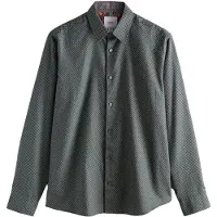 Next Camisa verde escuro / branco