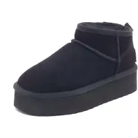 Colors of california Botas baixas PLATFORM SHEEPSKIN BOOT mulheres - Preto - 41