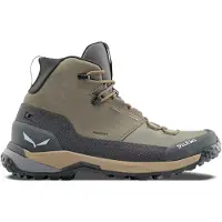 Salewa - Calçado caminhada homem - Puez Leather Mid Ptx M Bungee Cord/Onyx para Homem - Tamanho 11 UK - Caqui