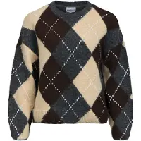 Vila Pullover 'BRENDA' creme / castanho / acinzentado / branco