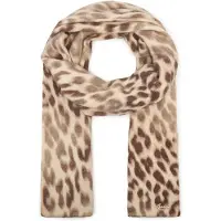 GUESS para mulher. W6BZ20Z1649 Lenço Helen estampado castanho (OSFA), Marrom, Casual, Animal print, Poliéster