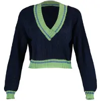 Trendyol Pullover marinho / azul ciano / verde claro