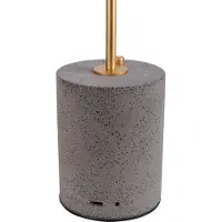 Näve Candeeiro de mesa LED Seta, bateria recarregável, cimento, abajur preto