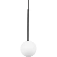 TRIO Candeeiro suspenso Firano, antracite, Ø 12 cm, metal