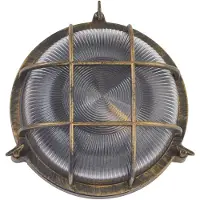Searchlight Acessório para navios Porto redondo, preto e dourado