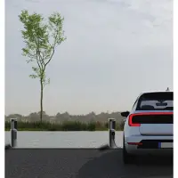 Zambelis Luz LED para caminhos de circulação E354, cor grafite, 2 tomadas, altura