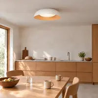 LINDBY Candeeiro de teto LED Gracyn, branco, Ø 50 cm, regulável