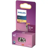 Philips Lâmpada LED tipo G4, 1 W, 2.700 K, transparente, embalagem com 2