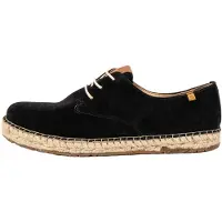 El naturalista unisex. 2N6781101005_001 Sapatos de couro N678 Camurça de seda preto Campos (40), Plano, 1 a 3cm, Cordão, Casual