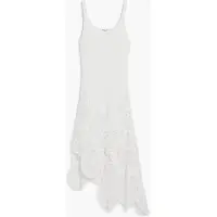 Desigual , Vestido midi de crochê, Branco, XL