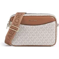 Michael Kors para mulher. 32F6G22C9B Bolsa tiracolo Bev grande com logotipo bege (OSFA), Casual, PVC, Poliuretano