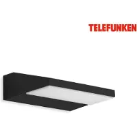 Telefunken Candeeiro de parede exterior LED Bergen preto rotativo 4.000K