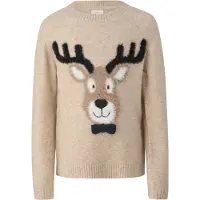 s.Oliver Pullover cappuccino / castanho claro / preto / branco