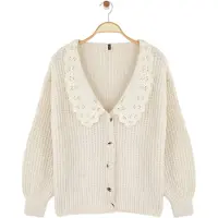 Trendyol Casaco de malha creme