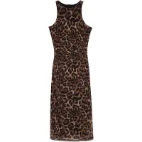 Trendyol Vestido bege / castanho / preto