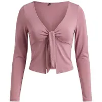 Trendyol Casaco de malha rosa escurecido