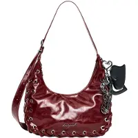 Desigual Mala de ombro vermelho escuro