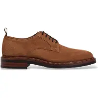 Hackett London para homem. HMS21487 Sapatos de pele Egmont Fine castanhos (43), Marrom, Plano, Camurça, Cordão, Casual, Clássico