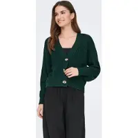 ONLY Casaco de malha 'JDYJUSTY' bege / verde escuro / preto