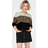 ONLY Pullover 'ONLJade' camelo / ecru / preto