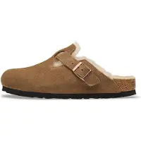 Birkenstock Tamancos Estreitos Boston Shearling Suede Leather