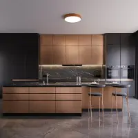 TEMAR LIGHTING Candeeiro de teto Cleo 400, IP54, Ø 40 cm cobre