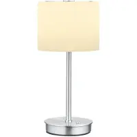 HELL Candeeiro de mesa LED Abby, cor de alumínio, altura 34 cm, metal/vidro