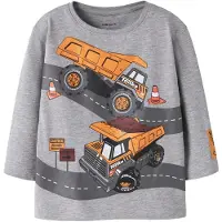 Name it Camisola 'NMMNIAL TONKA' cinzento escuro / acinzentado / laranja / branco