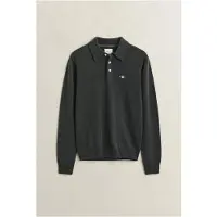Gant para homem. 8060109 Camisola tipo polo de lã verde (L), Casual, Manga comprida