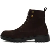 Derimod Botas com atacadores castanho escuro