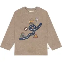 Hust & Claire Camisola 'Anton Road' navy / castanho claro / vermelho / branco
