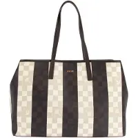 JOOP! Shopper 'Piazza Rigato Imogen' estuque / bege claro / castanho escuro / preto