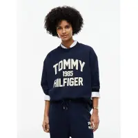Tommy Hilfiger Sweatshirt 'VARSITY' ecru / navy