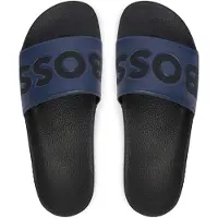 BOSS para homem. 50536835 Chinelos Aryeh Slid marinho (43), Plano, Nenhum, Casual, Beachwear