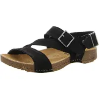 Art unisex. 109997010003_001 Sandálias de couro 0999 I Breathe preto (40), Plano, Fivela, Casual