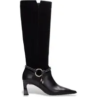 Hispanitas para mulher. HI265123 Botas de pele Paris preto (37), Couro, 5 a 8cm, Zíper, Casual