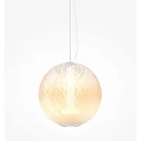 Maytoni Candeeiro suspenso Bruma, cromado/branco, altura 31 cm